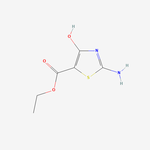 (5E)-2-amino-5-[ethoxy(hydroxy)methylidene]-1,3-thiazol-4-one (CAS: 72218-74-7) - Chemical Structure and Molecular Formula 