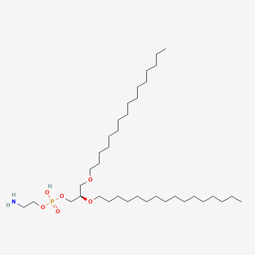 2-aminoethyl [(2R)-2,3-dihexadecoxypropyl] hydrogen phosphate (CAS: 61423-61-8) - Chemical Structure and Molecular Formula 