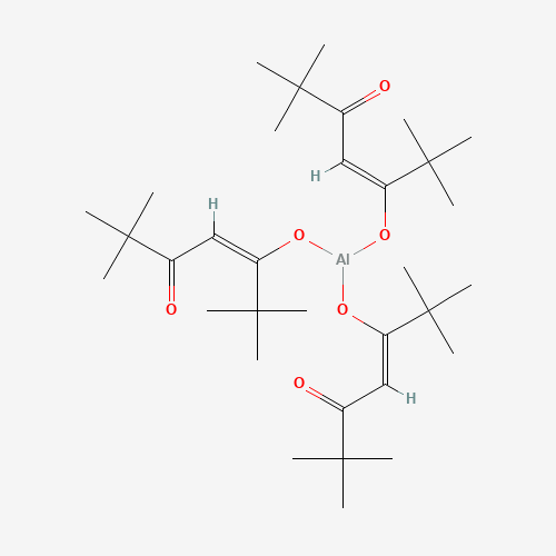 (Z)-5-bis[[(E)-2,2,6,6-tetramethyl-5-oxohept-3-en-3-yl]oxy]alumanyloxy-2,2,6,6-tetramethylhept-4-en-3-one (CAS: 14319-08-5) - Chemical Structure and Molecular Formula 