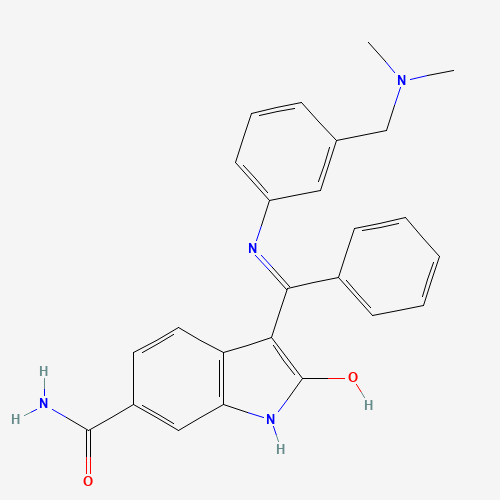 (3Z)-3-[[3-[(dimethylamino)methyl]anilino]-phenylmethylidene]-2-oxo-1H-indole-6-carboxamide (CAS: 334949-59-6) - Related Chemical Product