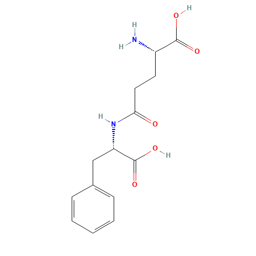 (2S)-2-amino-5-[[(1S)-1-carboxy-2-phenylethyl]amino]-5-oxopentanoic acid (CAS: 7432-24-8) - Chemical Structure and Molecular Formula 
