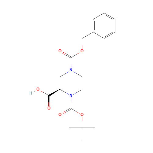 (2R)-1-[(2-methylpropan-2-yl)oxycarbonyl]-4-phenylmethoxycarbonylpiperazine-2-carboxylic acid (CAS: 138775-02-7) - Related Chemical Product