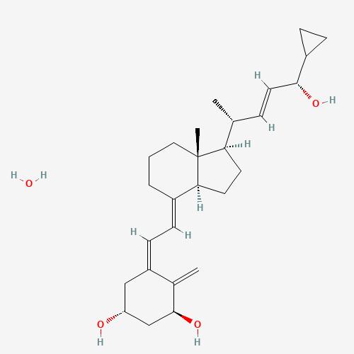 (1R,3S,5Z)-5-[(2E)-2-[(1R,3aS,7aR)-1-[(E,2R,5S)-5-cyclopropyl-5-hydroxypent-3-en-2-yl]-7a-methyl-2,3,3a,5,6,7-hexahydro-1H-inden-4-ylidene]ethylidene]-4-methylidenecyclohexane-1,3-diol;hydrate (CAS: 147657-22-5) - Related Chemical Product