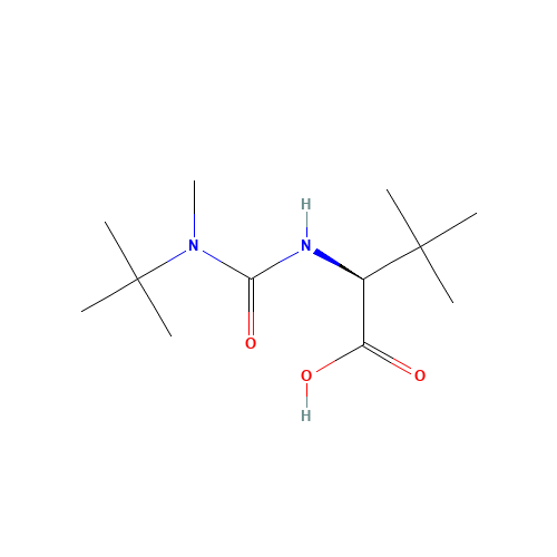 (2S)-2-[[tert-butyl(methyl)carbamoyl]amino]-3,3-dimethylbutanoic acid (CAS: 681809-31-4) - Chemical Structure and Molecular Formula 