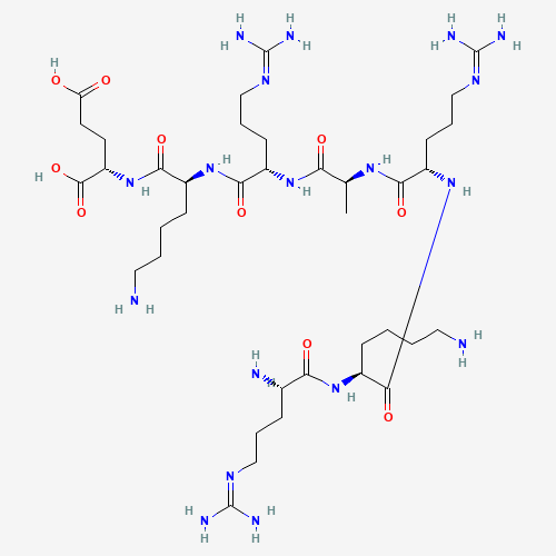 (2S)-2-[[(2S)-6-amino-2-[[(2S)-2-[[(2S)-2-[[(2S)-2-[[(2S)-6-amino-2-[[(2S)-2-amino-5-(diaminomethylideneamino)pentanoyl]amino]hexanoyl]amino]-5-(diaminomethylideneamino)pentanoyl]amino]propanoyl]amino]-5-(diaminomethylideneamino)pentanoyl]amino]hexanoyl]a (CAS: 82801-73-8) - Related Chemical Product