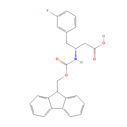 (3R)-3-(9H-fluoren-9-ylmethoxycarbonylamino)-4-(3-fluorophenyl)butanoic acid (CAS: 331763-67-8) - Related Chemical Product
