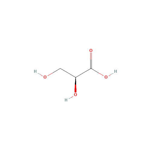 (2S)-2,3-dihydroxypropanoic acid (CAS: 28305-26-2) - Chemical Structure and Molecular Formula 