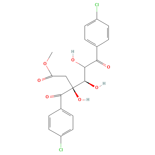 methyl (3S,4R)-3-(4-chlorobenzoyl)-6-(4-chlorophenyl)-3,4,5-trihydroxy-6-oxohexanoate (CAS: 99886-53-0) - Related Chemical Product