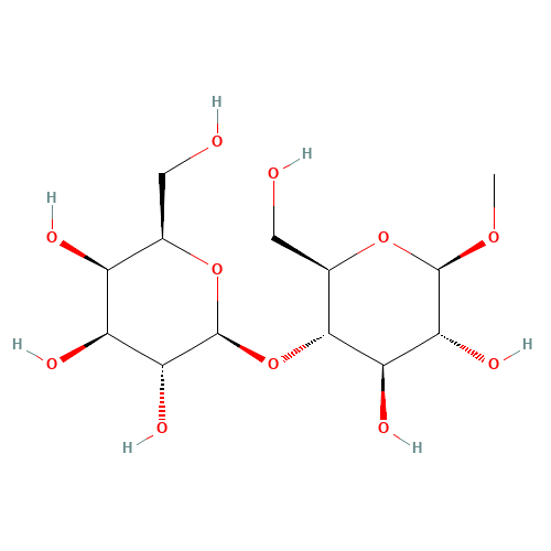 (2S,3R,4S,5R,6R)-2-[(2R,3S,4R,5R,6R)-4,5-dihydroxy-2-(hydroxymethyl)-6-methoxyoxan-3-yl]oxy-6-(hydroxymethyl)oxane-3,4,5-triol (CAS: 7216-69-5) - Related Chemical Product