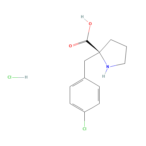 (2S)-2-[(4-chlorophenyl)methyl]pyrrolidine-2-carboxylic acid;hydrochloride (CAS: 1217618-69-3) - Related Chemical Product