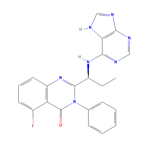 5-fluoro-3-phenyl-2-[(1S)-1-(7H-purin-6-ylamino)propyl]quinazolin-4-one (CAS: 1146702-54-6) - Related Chemical Product
