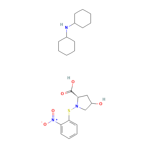 N-cyclohexylcyclohexanamine;(2S)-4-hydroxy-1-(2-nitrophenyl)sulfanylpyrrolidine-2-carboxylic acid (CAS: 7675-54-9) - Related Chemical Product
