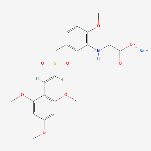 sodium;2-[2-methoxy-5-[[(E)-2-(2,4,6-trimethoxyphenyl)ethenyl]sulfonylmethyl]anilino]acetate (CAS: 1225497-78-8) - Related Chemical Product