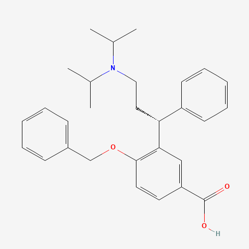 3-[(1R)-3-[di(propan-2-yl)amino]-1-phenylpropyl]-4-phenylmethoxybenzoic acid (CAS: 754159-68-7) - Related Chemical Product