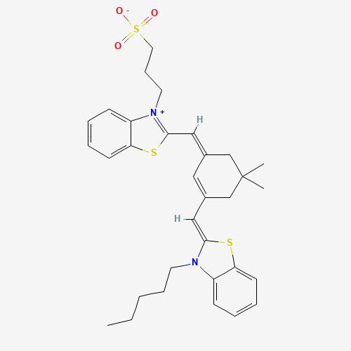3-[2-[(E)-[5,5-dimethyl-3-[(E)-(3-pentyl-1,3-benzothiazol-2-ylidene)methyl]cyclohex-2-en-1-ylidene]methyl]-1,3-benzothiazol-3-ium-3-yl]propane-1-sulfonate (CAS: 122341-51-9) - Related Chemical Product