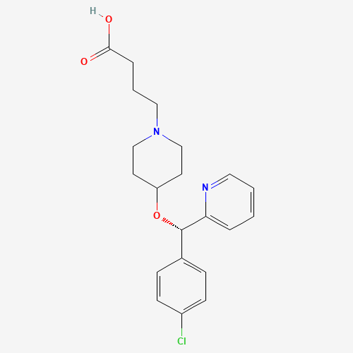 4-[4-[(S)-(4-chlorophenyl)-pyridin-2-ylmethoxy]piperidin-1-yl]butanoic acid (CAS: 125602-71-3) - Related Chemical Product