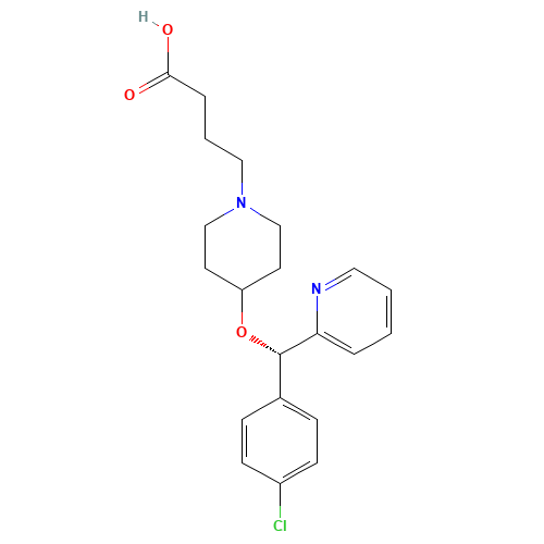 4-[4-[(S)-(4-chlorophenyl)-pyridin-2-ylmethoxy]piperidin-1-yl]butanoic acid (CAS: 125602-71-3) - Related Chemical Product