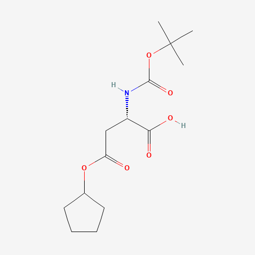 (2S)-4-cyclopentyloxy-2-[(2-methylpropan-2-yl)oxycarbonylamino]-4-oxobutanoic acid (CAS: 71447-58-0) - Related Chemical Product