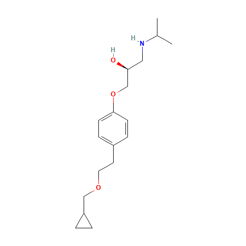 (2S)-1-[4-[2-(cyclopropylmethoxy)ethyl]phenoxy]-3-(propan-2-ylamino)propan-2-ol (CAS: 93221-48-8) - Related Chemical Product