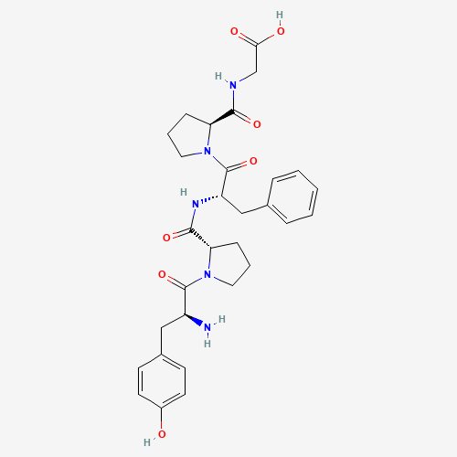 2-[[(2S)-1-[(2S)-2-[[(2S)-1-[(2S)-2-amino-3-(4-hydroxyphenyl)propanoyl]pyrrolidine-2-carbonyl]amino]-3-phenylpropanoyl]pyrrolidine-2-carbonyl]amino]acetic acid (CAS: 72122-63-5) - Related Chemical Product