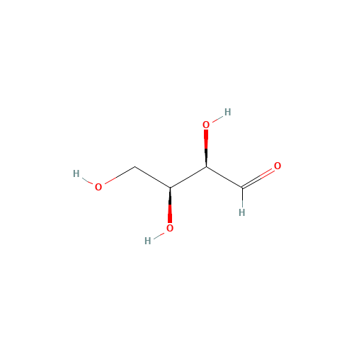 (2R,3S)-2,3,4-trihydroxybutanal (CAS: 95-44-3) - Chemical Structure and Molecular Formula 