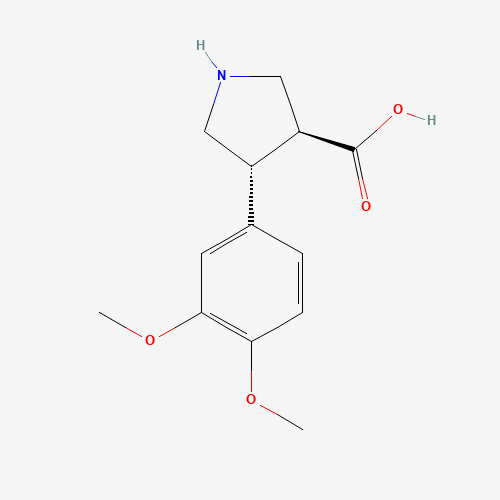(3S,4R)-4-(3,4-dimethoxyphenyl)pyrrolidine-3-carboxylic acid (CAS: 1049980-11-1) - Related Chemical Product