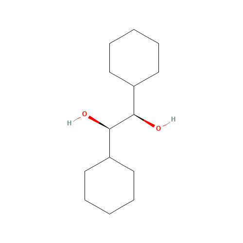 (1R,2R)-1,2-dicyclohexylethane-1,2-diol (CAS: 120850-92-2) - Chemical Structure and Molecular Formula 