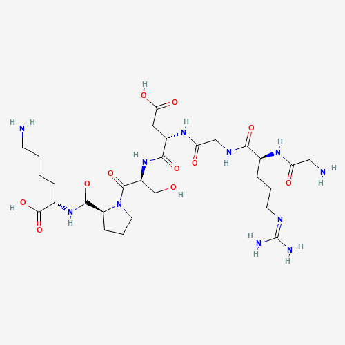 (2S)-6-amino-2-[[(2S)-1-[(2S)-2-[[(2S)-2-[[2-[[(2S)-2-[(2-aminoacetyl)amino]-5-(diaminomethylideneamino)pentanoyl]amino]acetyl]amino]-3-carboxypropanoyl]amino]-3-hydroxypropanoyl]pyrrolidine-2-carbonyl]amino]hexanoic acid (CAS: 111119-28-9) - Related Chemical Product