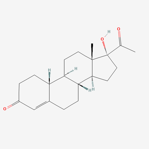 (8R,9S,10R,13S,14S,17R)-17-acetyl-17-hydroxy-13-methyl-1,2,6,7,8,9,10,11,12,14,15,16-dodecahydrocyclopenta[a]phenanthren-3-one (CAS: 2137-18-0) - Related Chemical Product