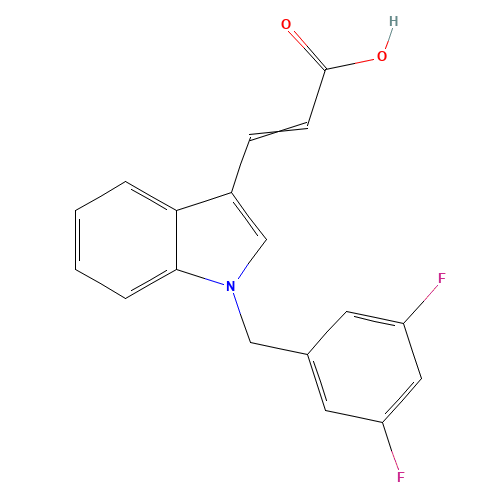 (E)-3-[1-[(3,5-difluorophenyl)methyl]indol-3-yl]prop-2-enoic acid (CAS: 307352-81-4) - Related Chemical Product
