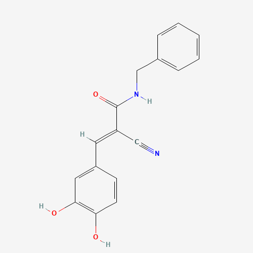 (E)-N-benzyl-2-cyano-3-(3,4-dihydroxyphenyl)prop-2-enamide (CAS: 133550-30-8) - Related Chemical Product