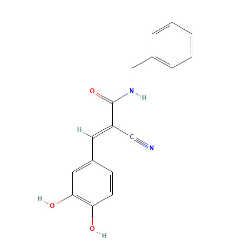 (E)-N-benzyl-2-cyano-3-(3,4-dihydroxyphenyl)prop-2-enamide (CAS: 133550-30-8) - Related Chemical Product