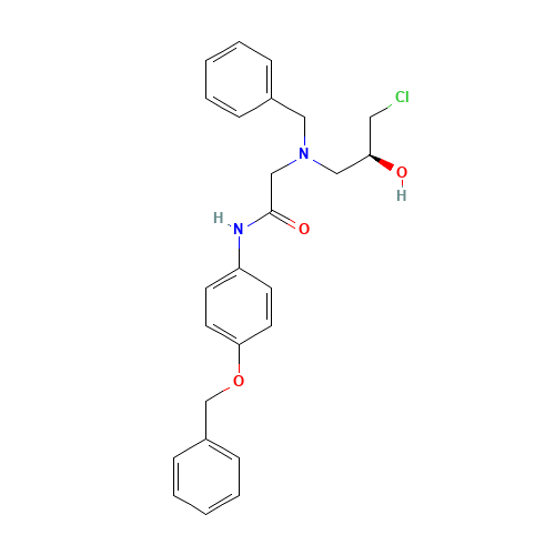 2-[benzyl-[(2S)-3-chloro-2-hydroxypropyl]amino]-N-(4-phenylmethoxyphenyl)acetamide (CAS: 777934-41-5) - Related Chemical Product