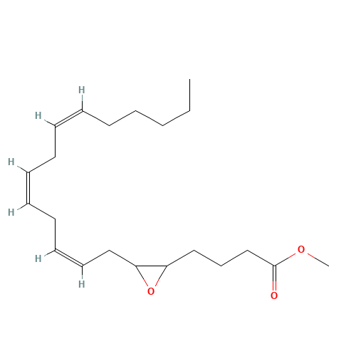methyl 4-[3-[(2Z,5Z,8Z)-tetradeca-2,5,8-trienyl]oxiran-2-yl]butanoate (CAS: 122799-12-6) - Chemical Structure and Molecular Formula 