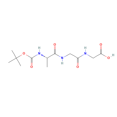 2-[[2-[[(2S)-2-[(2-methylpropan-2-yl)oxycarbonylamino]propanoyl]amino]acetyl]amino]acetic acid (CAS: 115035-47-7) - Chemical Structure and Molecular Formula 