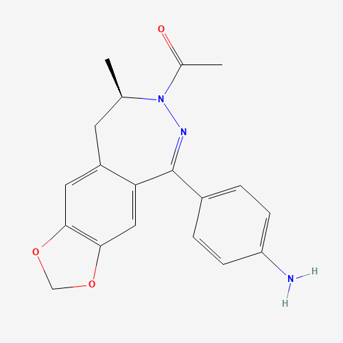 1-[(8R)-5-(4-aminophenyl)-8-methyl-8,9-dihydro-[1,3]dioxolo[4,5-h][2,3]benzodiazepin-7-yl]ethanone (CAS: 161832-65-1) - Related Chemical Product