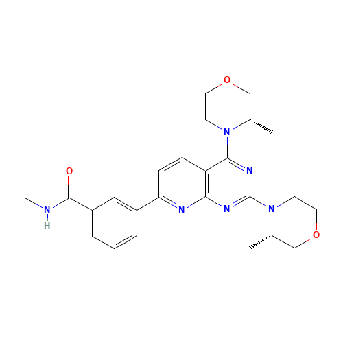 3-[2,4-bis[(3S)-3-methylmorpholin-4-yl]pyrido[2,3-d]pyrimidin-7-yl]-N-methylbenzamide (CAS: 1009298-59-2) - Related Chemical Product
