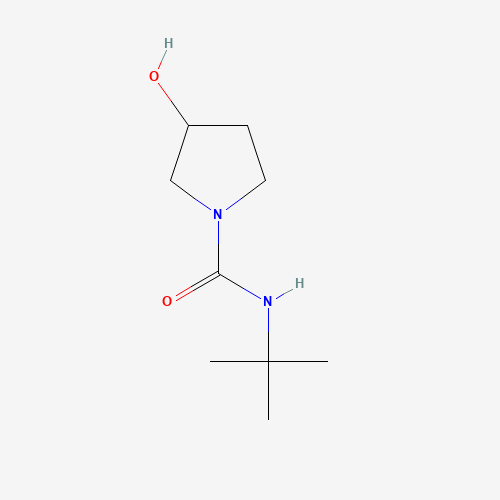 (3R)-N-tert-butyl-3-hydroxypyrrolidine-1-carboxamide (CAS: 1374246-60-2) - Chemical Structure and Molecular Formula 