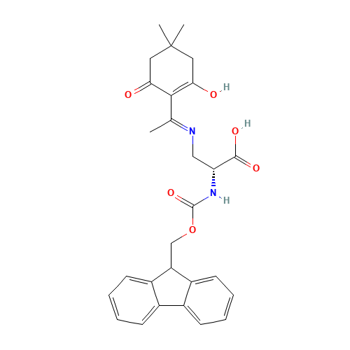 (2R)-3-[1-(4,4-dimethyl-2,6-dioxocyclohexylidene)ethylamino]-2-(9H-fluoren-9-ylmethoxycarbonylamino)propanoic acid (CAS: 210830-03-8) - Related Chemical Product