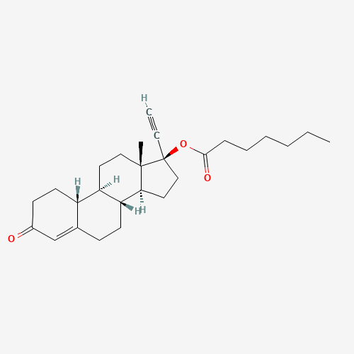 [(8R,9S,10R,13S,14S,17R)-17-ethynyl-13-methyl-3-oxo-1,2,6,7,8,9,10,11,12,14,15,16-dodecahydrocyclopenta[a]phenanthren-17-yl] heptanoate (CAS: 3836-23-5) - Related Chemical Product