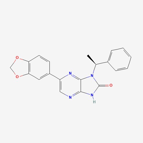 5-(1,3-benzodioxol-5-yl)-3-[(1S)-1-phenylethyl]-1H-imidazo[4,5-b]pyrazin-2-one (CAS: 767343-27-1) - Related Chemical Product