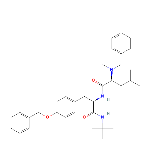 (2S)-N-[(2S)-1-(tert-butylamino)-1-oxo-3-(4-phenylmethoxyphenyl)propan-2-yl]-2-[(4-tert-butylphenyl)methyl-methylamino]-4-methylpentanamide (CAS: 217171-01-2) - Related Chemical Product