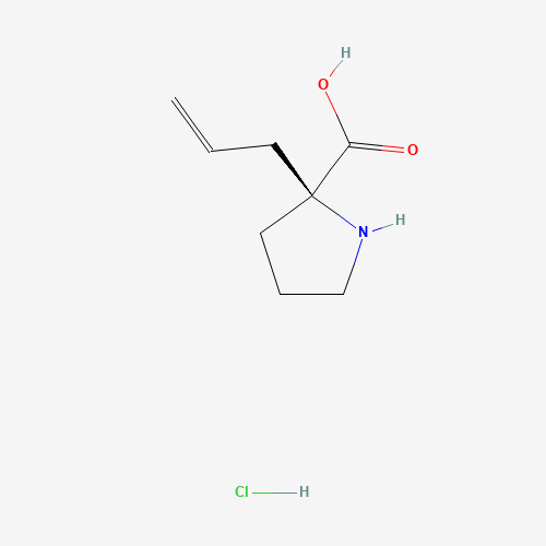 (2S)-2-prop-2-enylpyrrolidine-2-carboxylic acid;hydrochloride (CAS: 129704-91-2) - Chemical Structure and Molecular Formula 