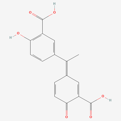 5-[(1E)-1-(3-carboxy-4-oxocyclohexa-2,5-dien-1-ylidene)ethyl]-2-hydroxybenzoic acid (CAS: 69989-75-9) - Related Chemical Product