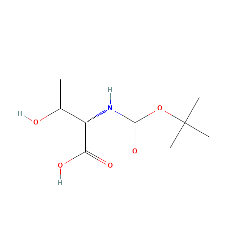 (2S)-3-hydroxy-2-[(2-methylpropan-2-yl)oxycarbonylamino]butanoic acid (CAS: 23082-29-3) - Chemical Structure and Molecular Formula 