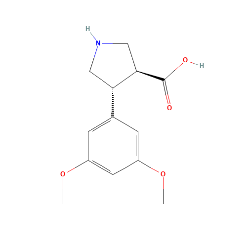 (3S,4R)-4-(3,5-dimethoxyphenyl)pyrrolidine-3-carboxylic acid (CAS: 1049980-13-3) - Related Chemical Product