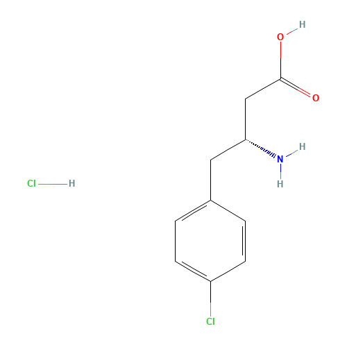 (3R)-3-amino-4-(4-chlorophenyl)butanoic acid;hydrochloride (CAS: 331763-59-8) - Related Chemical Product