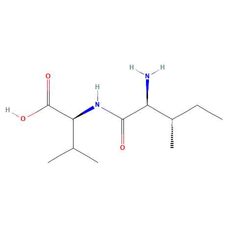 (2S)-2-[[(2S,3S)-2-amino-3-methylpentanoyl]amino]-3-methylbutanoic acid (CAS: 41017-96-3) - Chemical Structure and Molecular Formula 