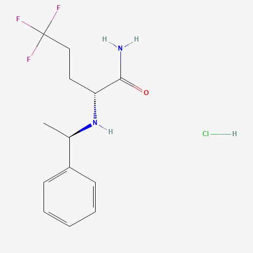 (2R)-5,5,5-trifluoro-2-[[(1R)-1-phenylethyl]amino]pentanamide;hydrochloride (CAS: 1146699-61-7) - Related Chemical Product