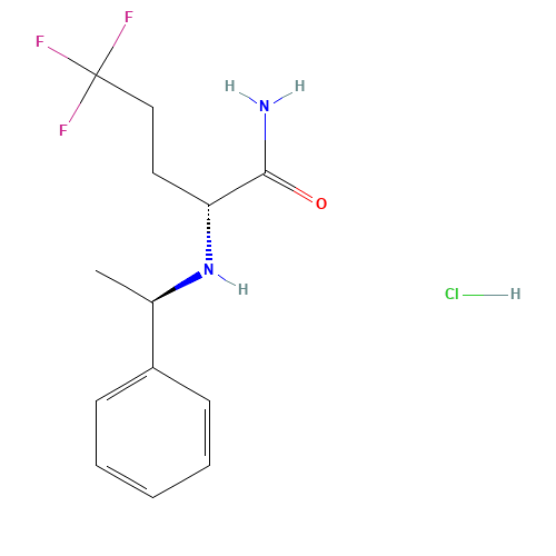 (2R)-5,5,5-trifluoro-2-[[(1R)-1-phenylethyl]amino]pentanamide;hydrochloride (CAS: 1146699-61-7) - Related Chemical Product